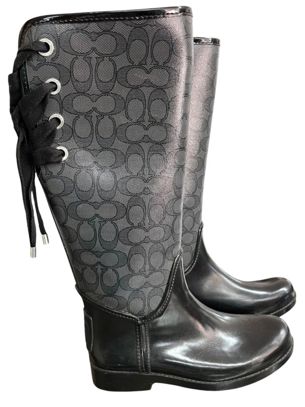Coach Tristee Signature Rain Boots SZ 7